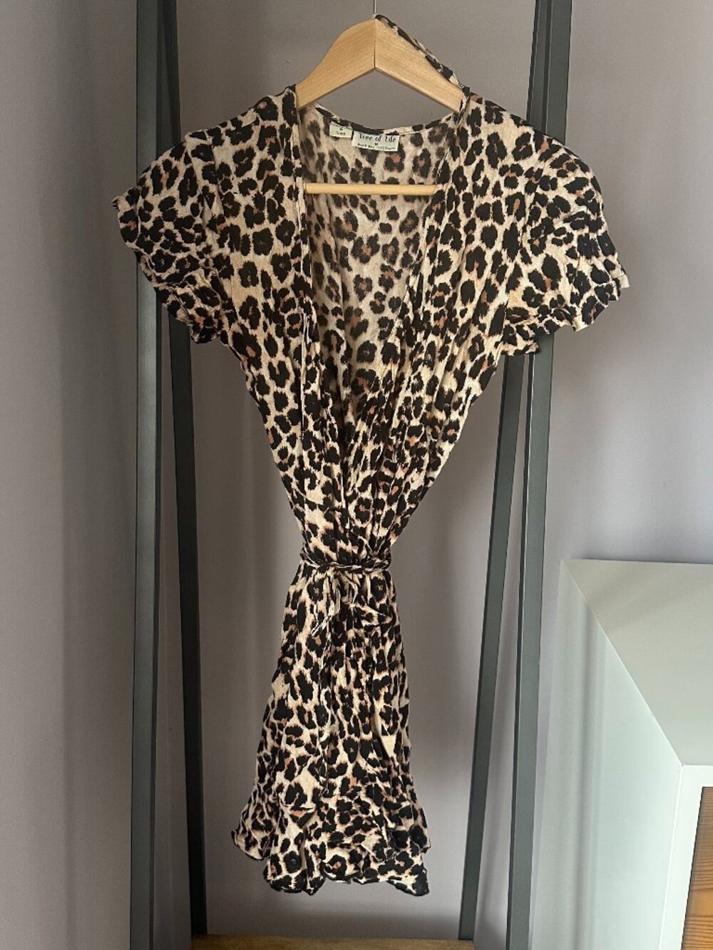 Tree of Life Beach Coverup Wrap Dress, Size M